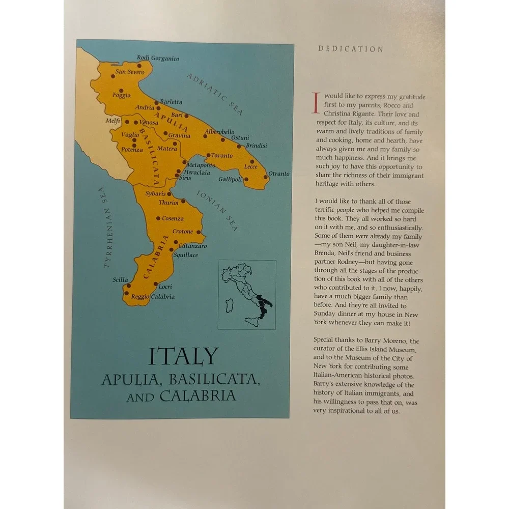 Elodia Rigante Italian Immigrant Cooking Cookbook Hardcover 1995 Maroon